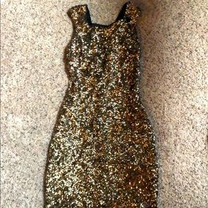 Zara gold sequin dress